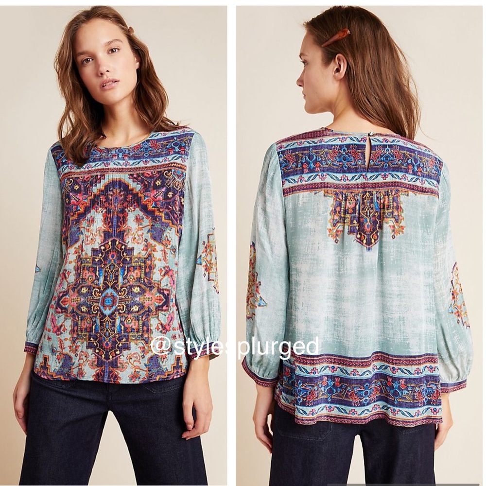 NWT⭐️Top Rated⭐️ANTHRO Prudence Blouse size small